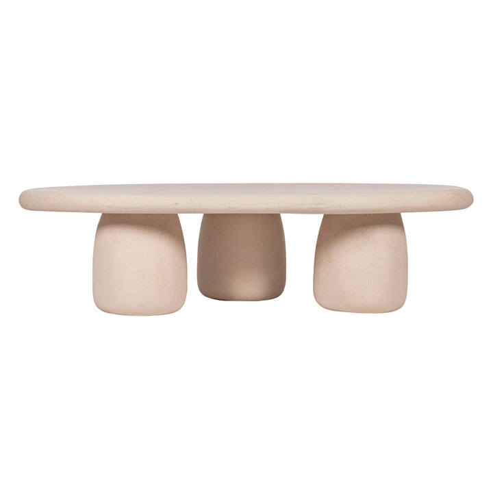 Rahul 59" Cream Coffee Table