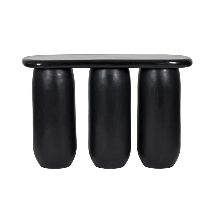 Rahul 49" Black Textured Console Table