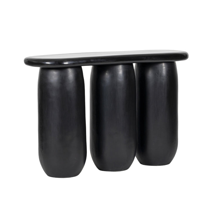 Rahul 49" Black Textured Console Table