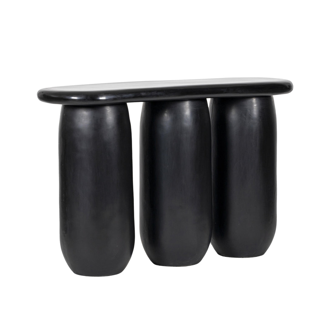 Rahul 49" Black Textured Console Table