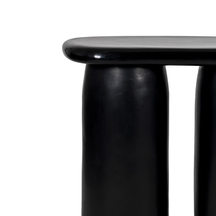 Rahul 49" Black Textured Console Table