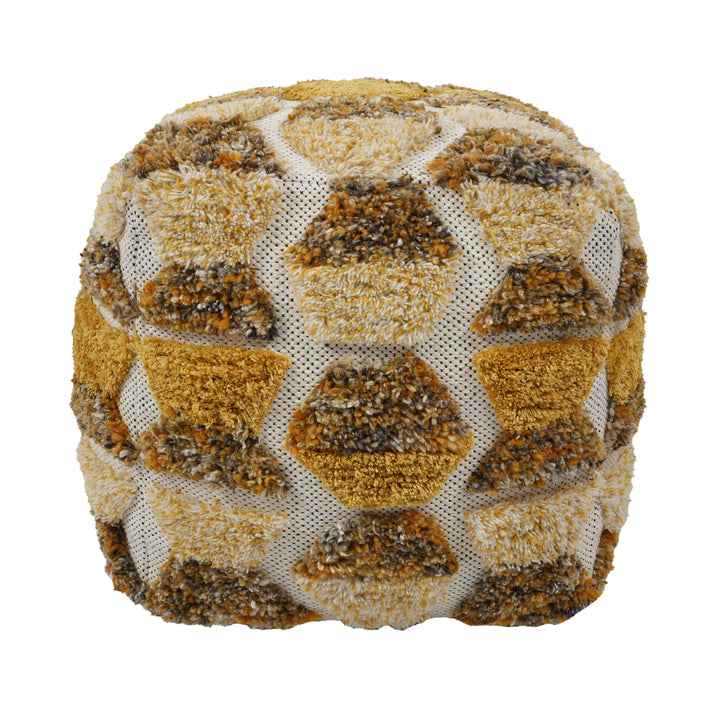 Sawyer Natural Tones Tufted Pouf