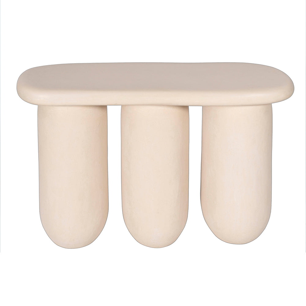 Rahul 49" Cream Textured Console Table
