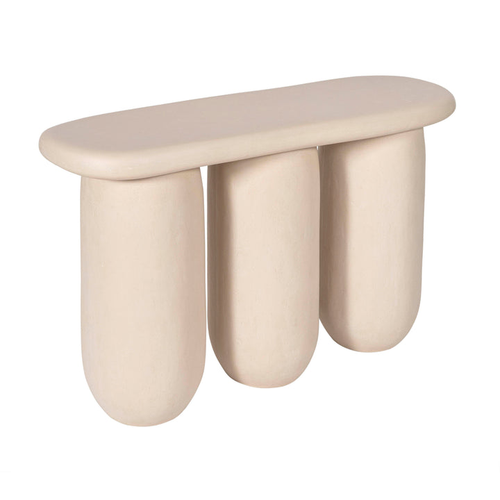 Rahul 49" Cream Textured Console Table