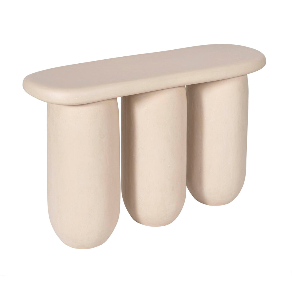 Rahul 49" Cream Textured Console Table
