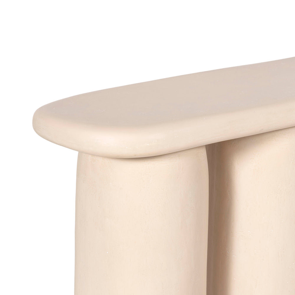 Rahul 49" Cream Textured Console Table