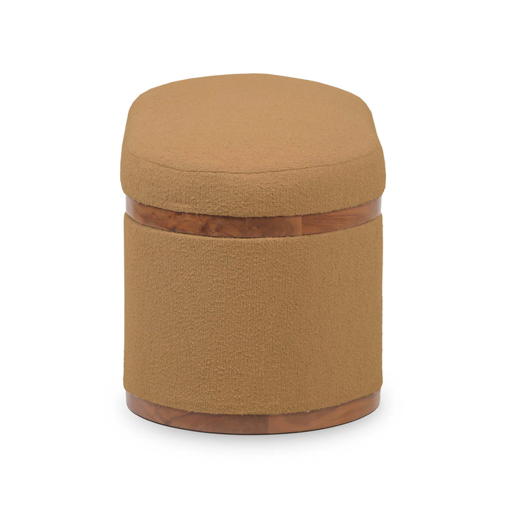 Olivier 41" Boucle Oval Storage Ottoman