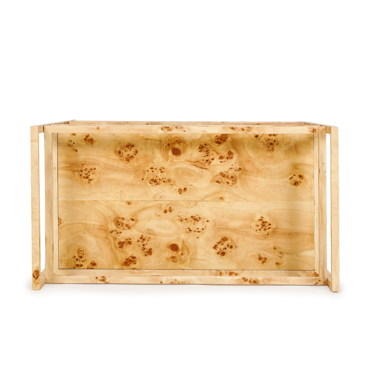 Destin Natural Burl Contract-Grade Bar Cart