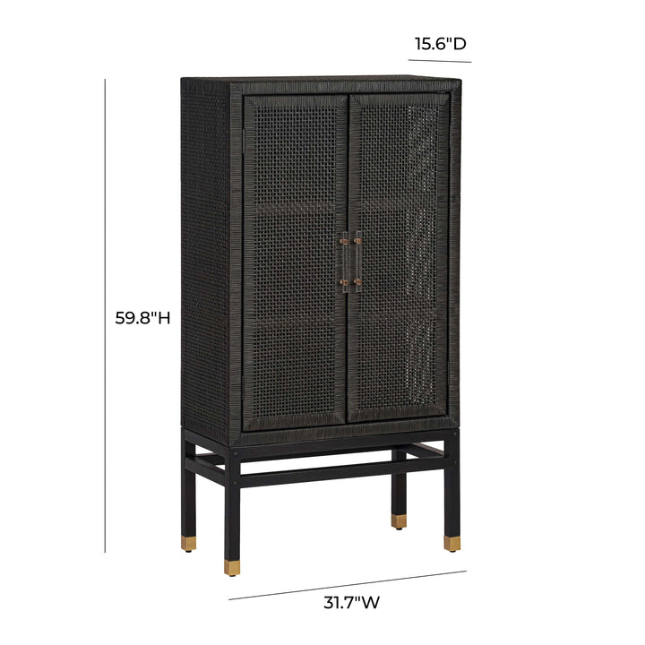 Amara Woven Rattan Cabinet