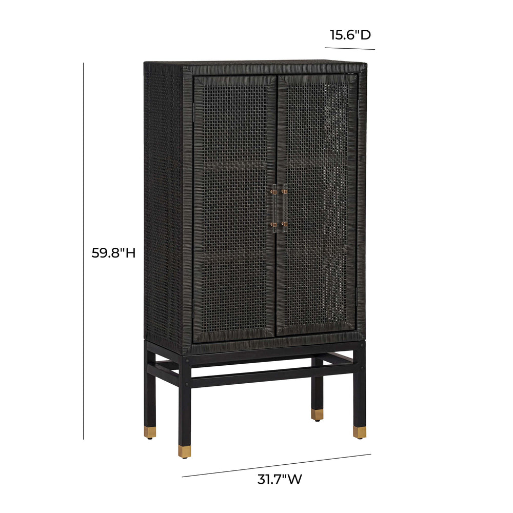 Amara Woven Rattan Cabinet