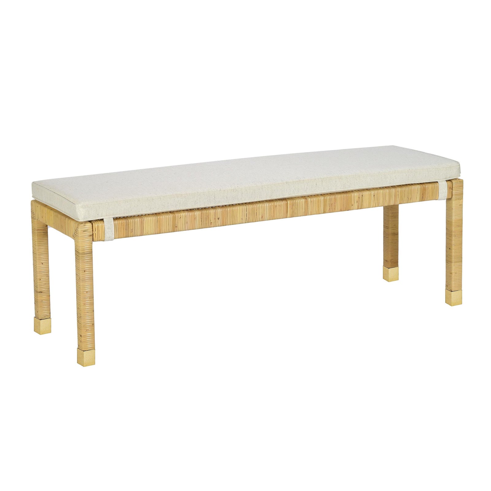 TOV Furniture Amara Cream Contract-Grade Linen Bench