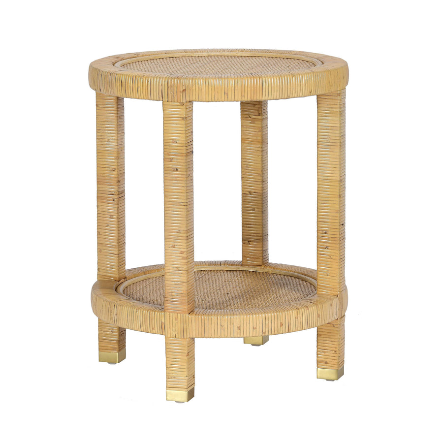TOV Furniture Amara Natural Rattan Side Table