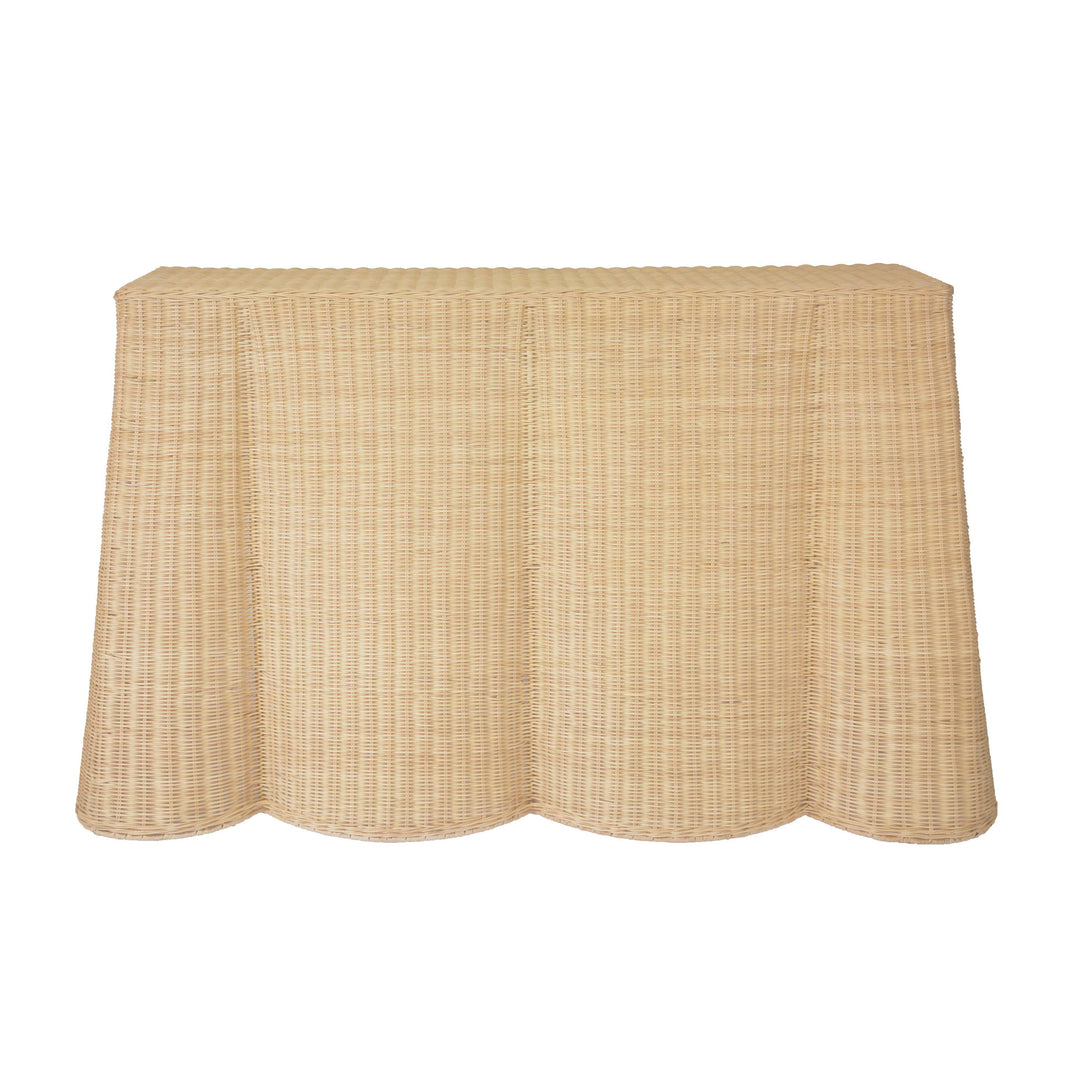 TOV Furniture Egan 55" Natural Rattan Console Table