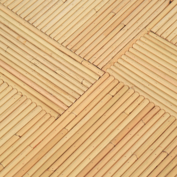 Matea Natural Rattan Cross Side Table