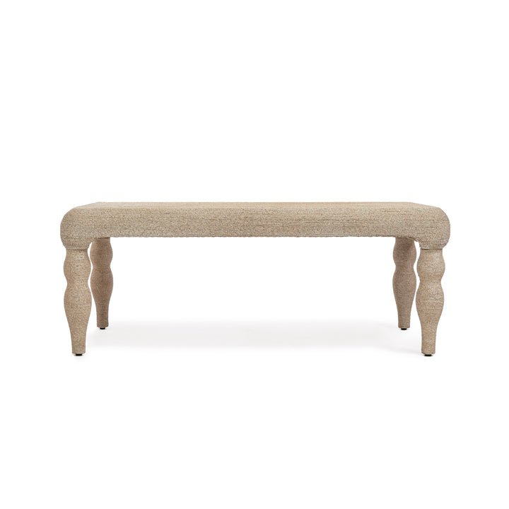 Vicky 49" Natural Woven Seagrass Rectangular Coffee Table