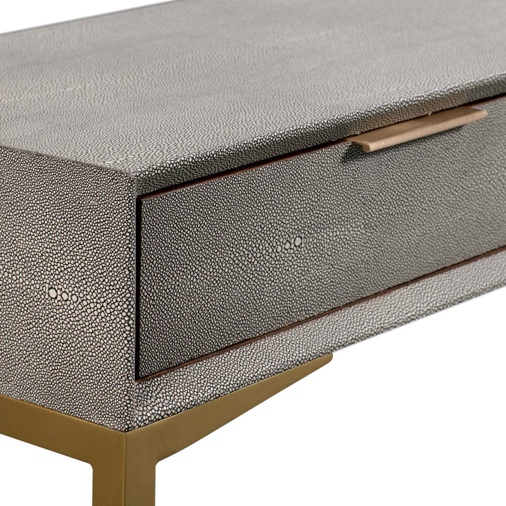 Pesce 59" Faux Shagreen 3-Drawer Console Table