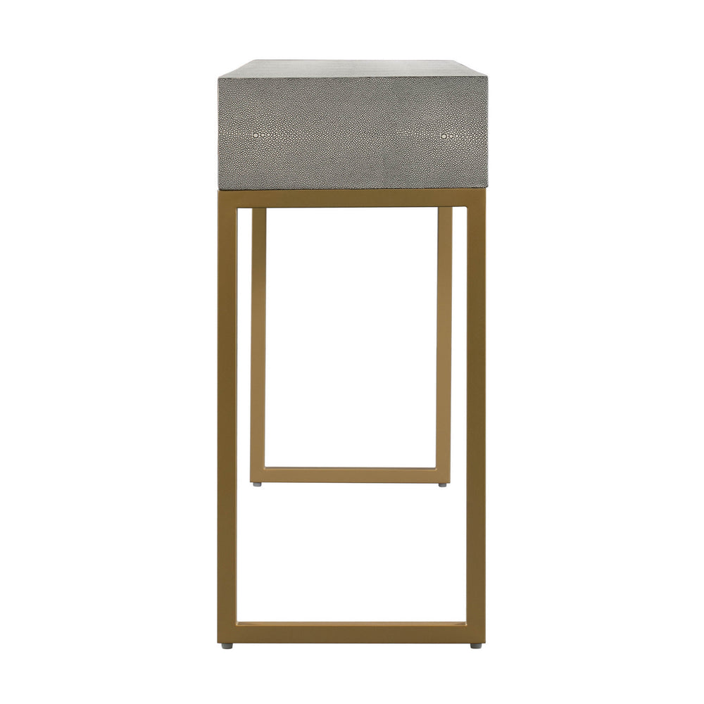 Pesce 59" Faux Shagreen 3-Drawer Console Table