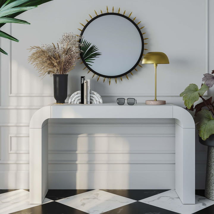 Hump 54" White Arched Console Table