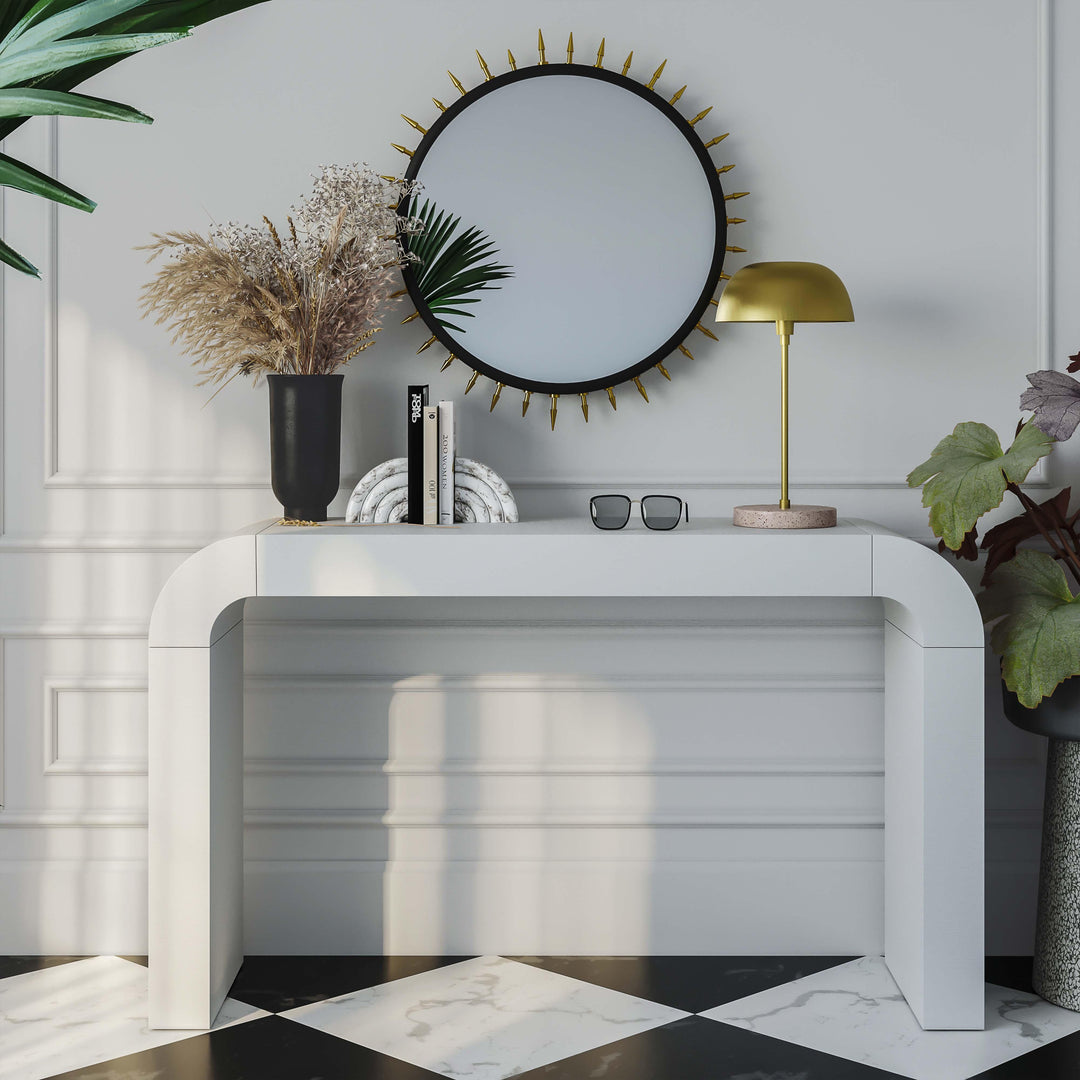 Hump 54" White Arched Console Table