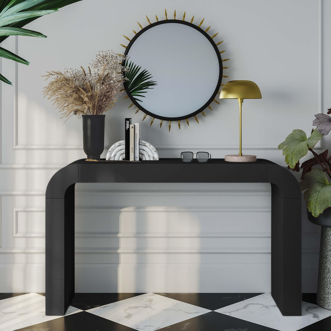 Hump 54" Black Arched Console Table