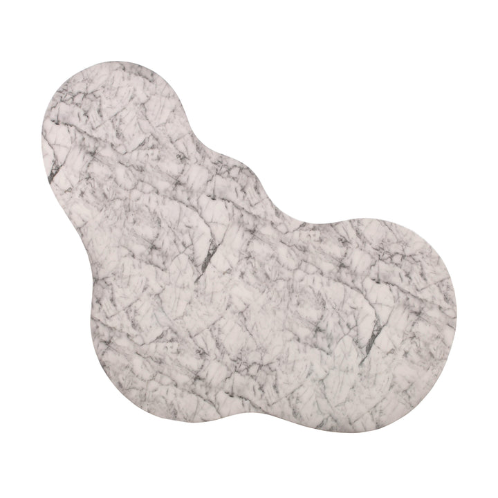 Slab 59" White Marble Concrete Indoor/Outdoor Coffee Table