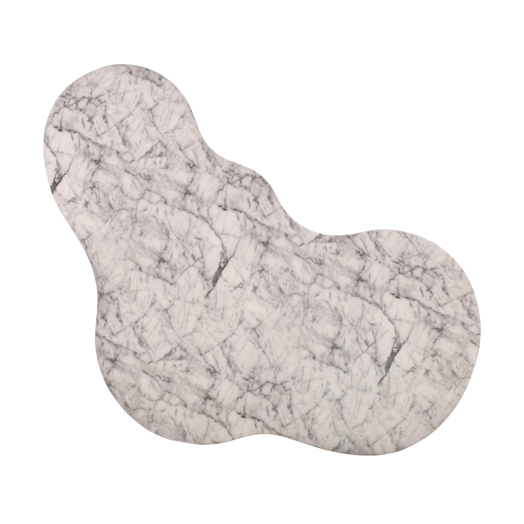 Slab 59" White Marble Concrete Indoor/Outdoor Coffee Table