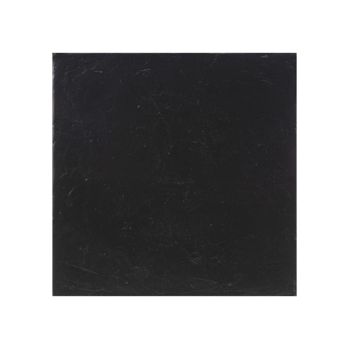 Kayla Faux Plaster Indoor / Outdoor Square Side Table - Black