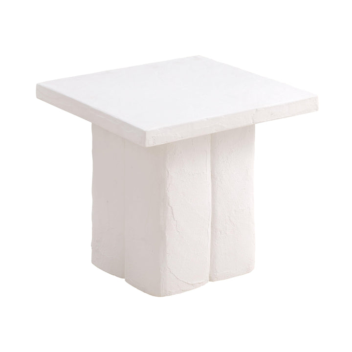 Kayla Faux Plaster Indoor / Outdoor Square Side Table
