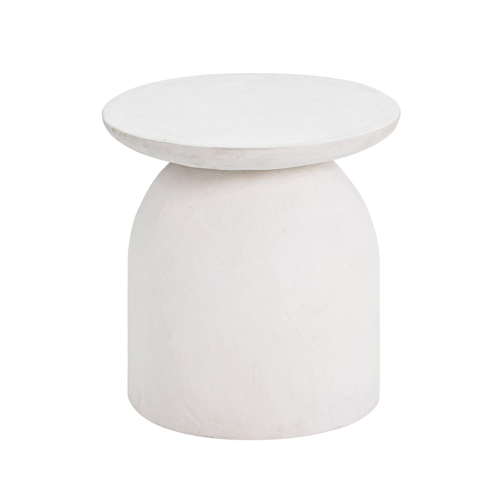 Aloe White Indoor/Outdoor Concrete Side Table