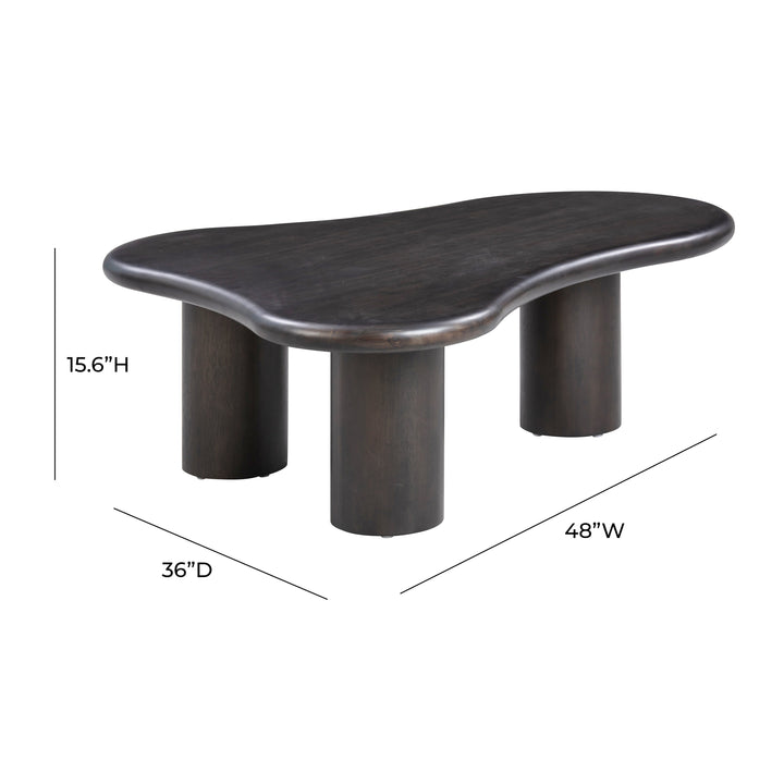Gotham 48" Dark Umber Wood Coffee Table