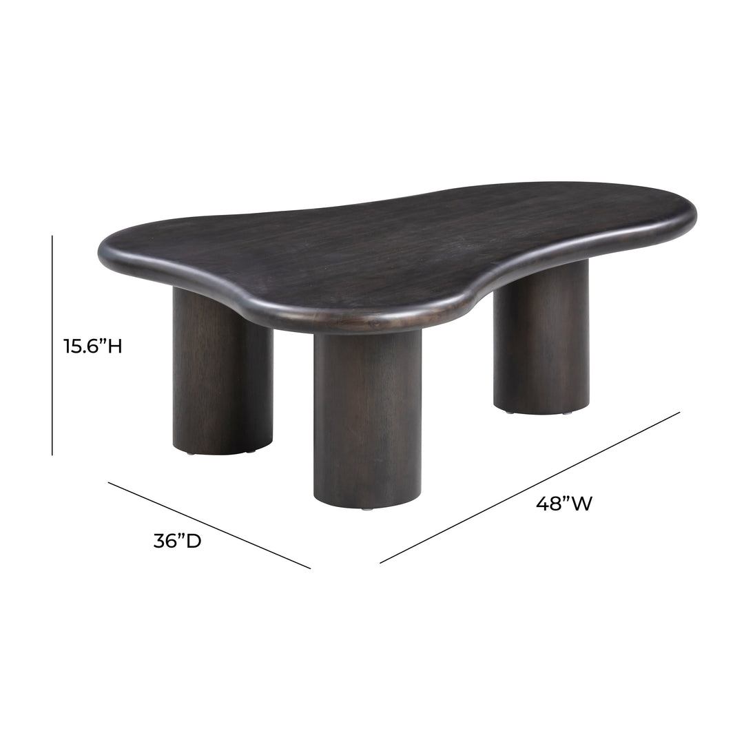 Gotham 48" Dark Umber Wood Coffee Table