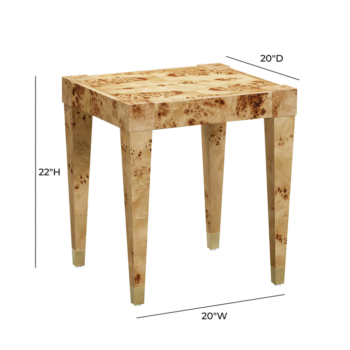 Brandyss Burl End Table - Natural