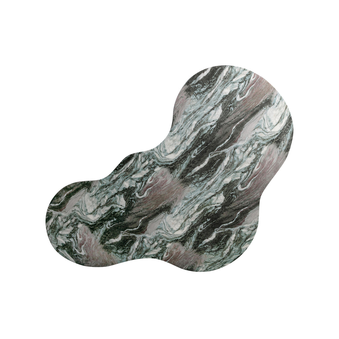 Slab 59" Blush &amp; Grey Marble Concrete Indoor/Outdoor Coffee Table