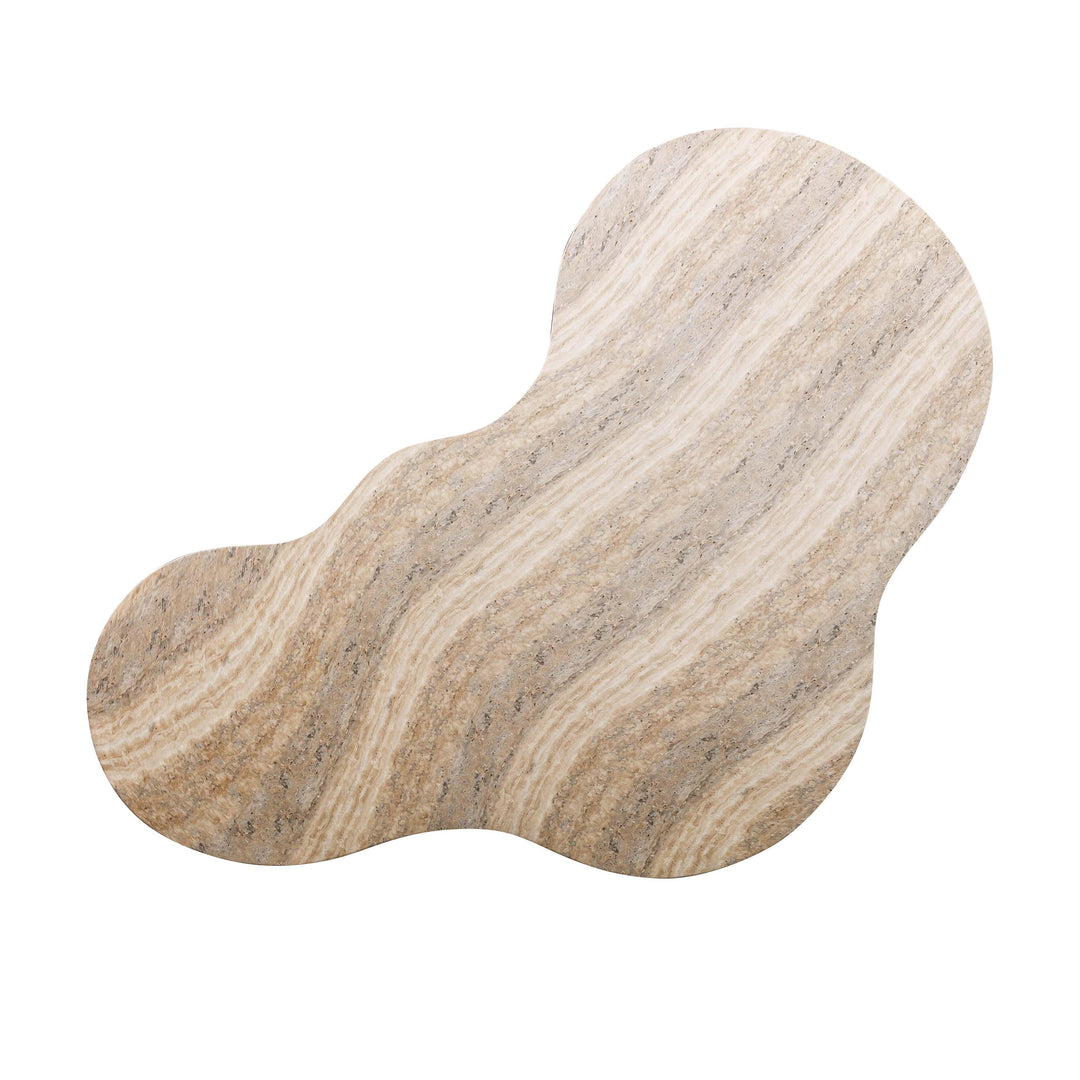 Slab 59" Travertine Concrete Indoor/Outdoor Coffee Table