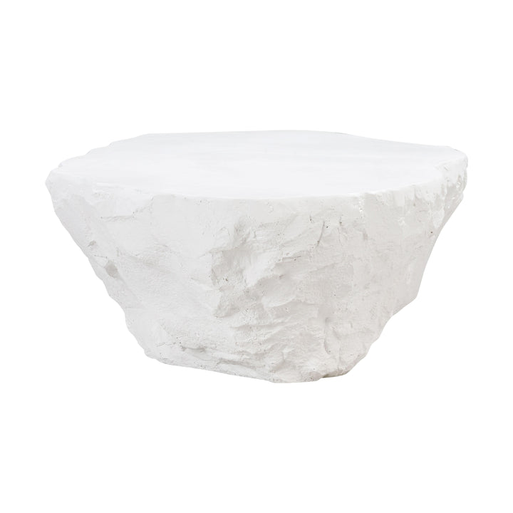 Crag 56" White Concrete Indoor/Outdoor Coffee Table