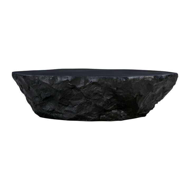 Crag 56" Black Concrete Indoor/Outdoor Coffee Table