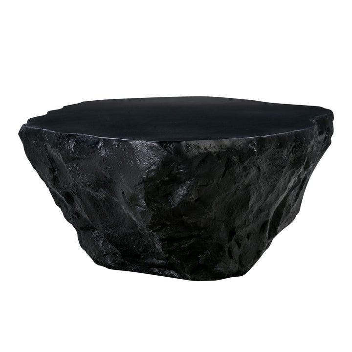 Crag 56" Black Concrete Indoor/Outdoor Coffee Table