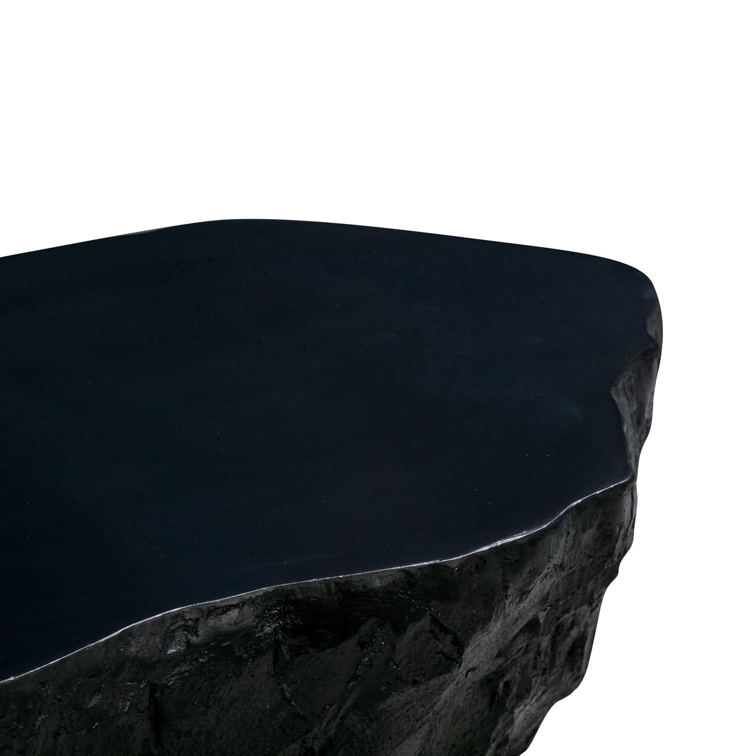 Crag 56" Black Concrete Indoor/Outdoor Coffee Table