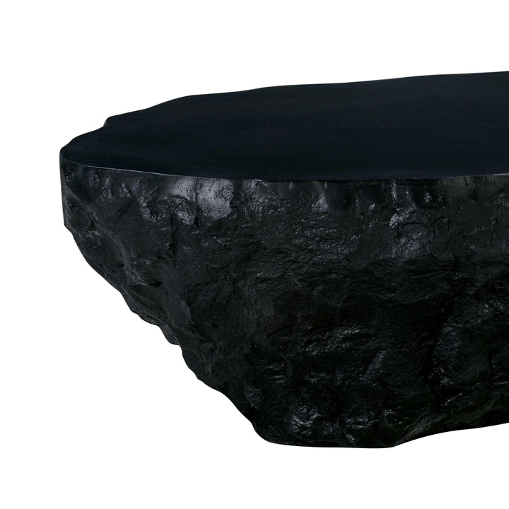 Crag 56" Black Concrete Indoor/Outdoor Coffee Table