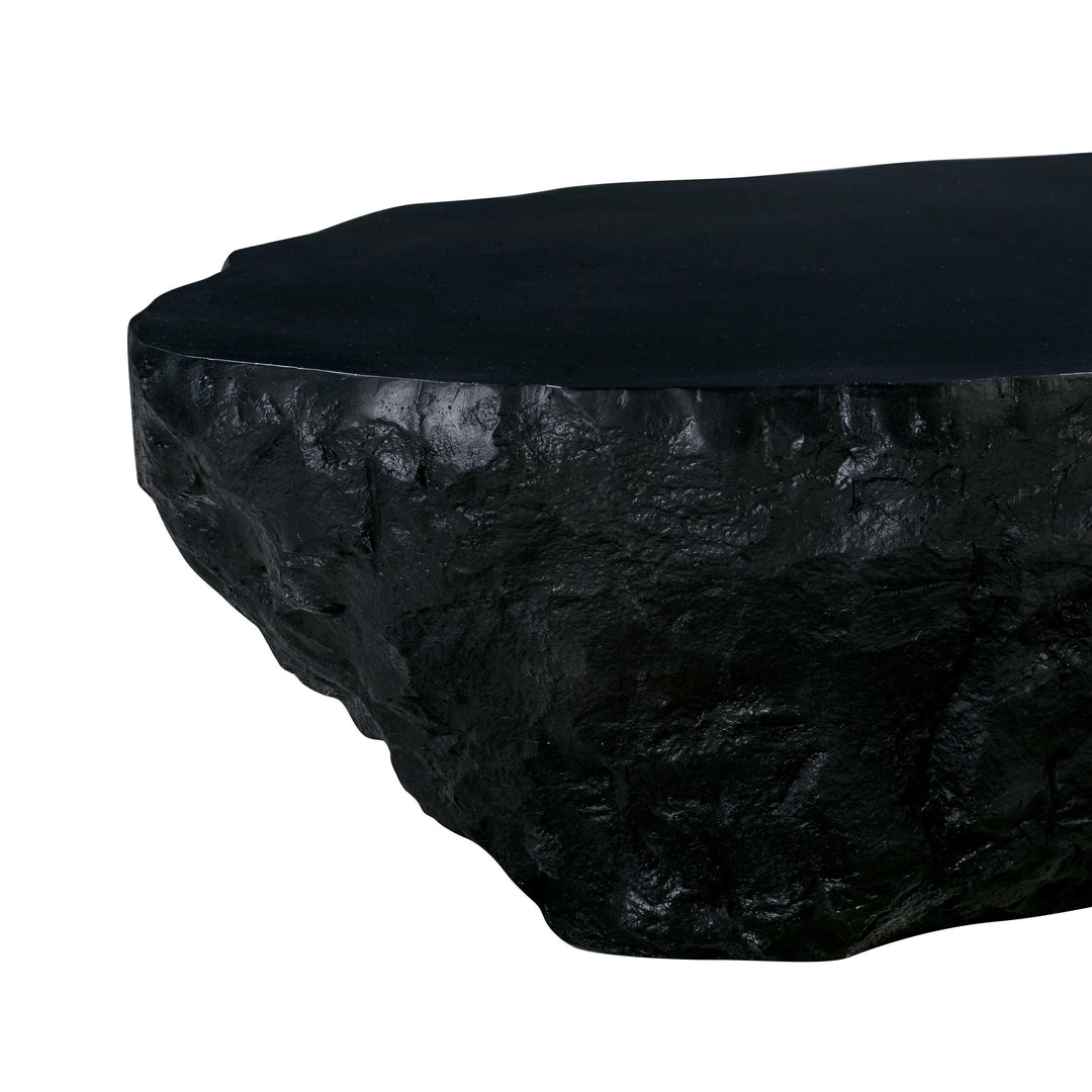 Crag 56" Black Concrete Indoor/Outdoor Coffee Table