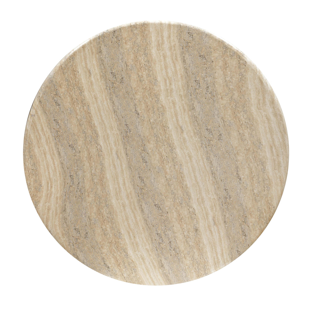 Patrizia 36" Faux Travertine Concrete Indoor/Outdoor Round Coffee Table
