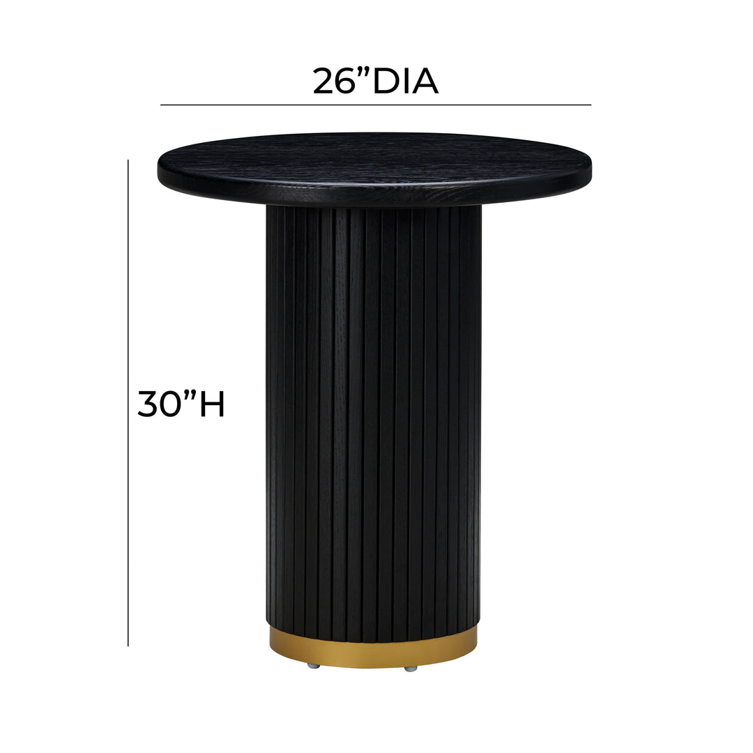 Chelsea Black Oak Wood Entry Table