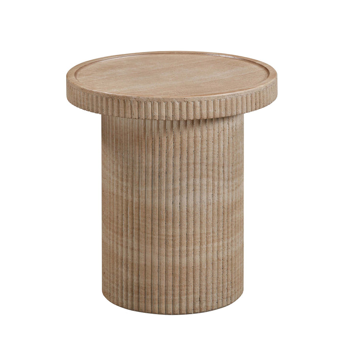 Darcy Concrete Indoor/Outdoor Side Table - Travertine