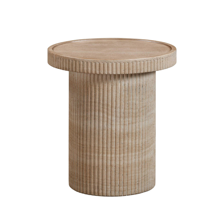 Darcy Concrete Indoor/Outdoor Side Table - Travertine