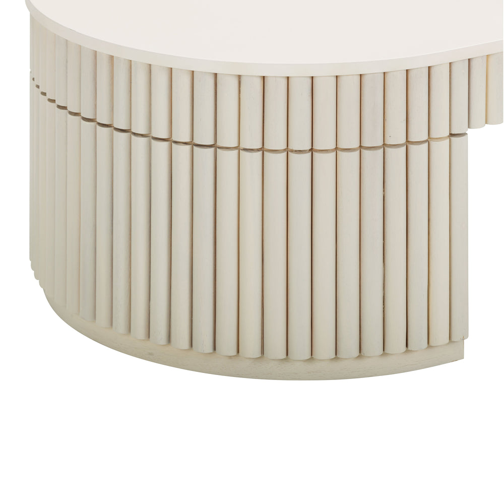 Bella 48" Cream Oval Coffee Table