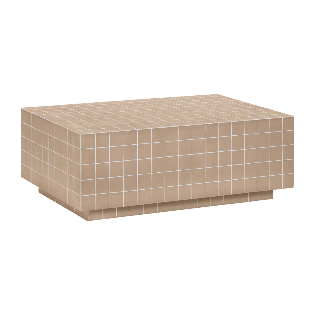 Mixie 39" Taupe Tile Indoor/Outdoor Coffee Table