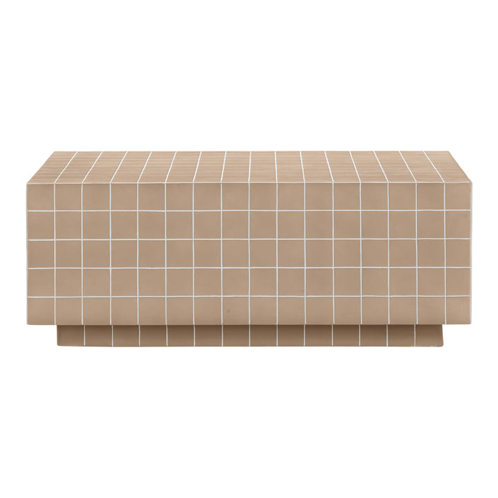 Mixie 39" Taupe Tile Indoor/Outdoor Coffee Table