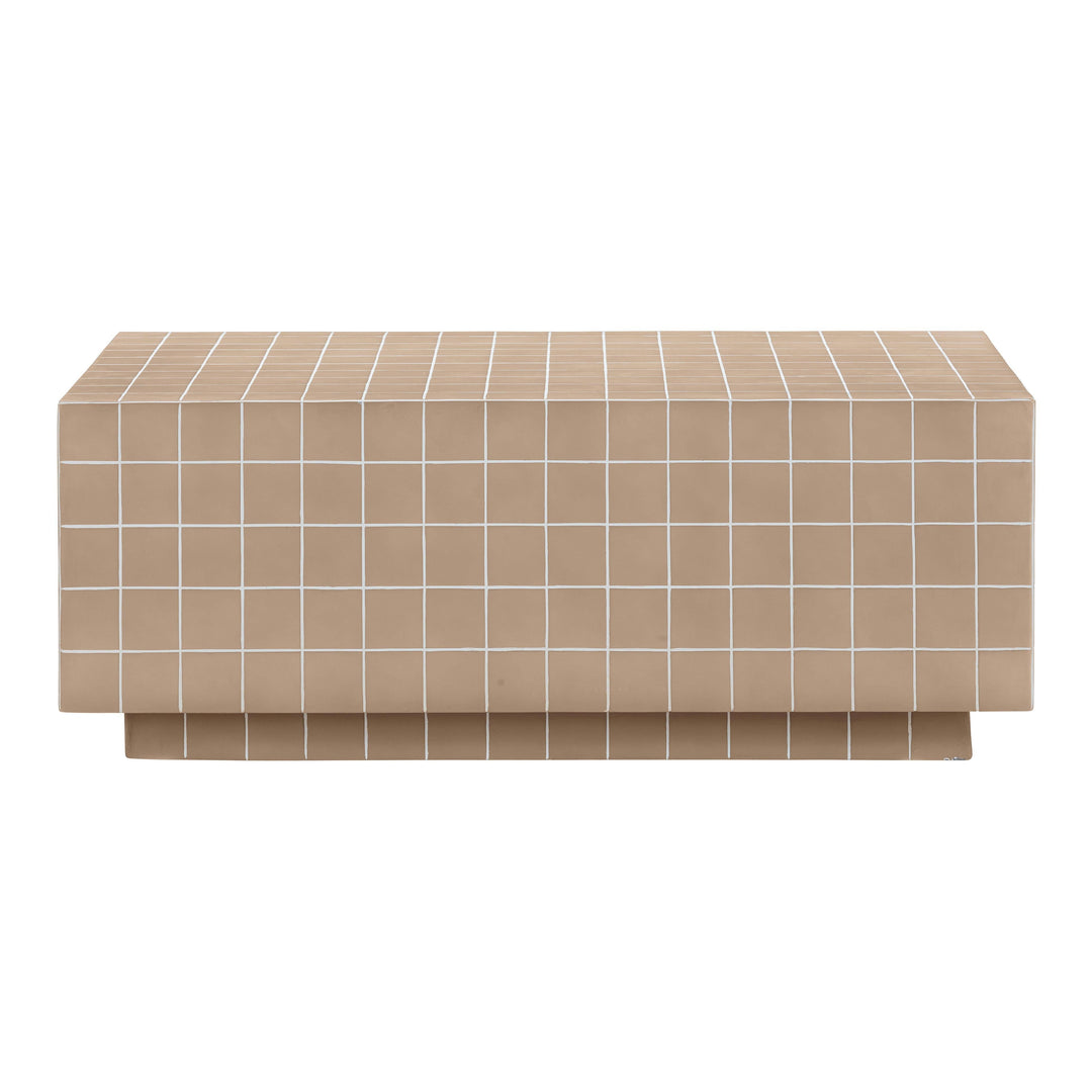Mixie 39" Taupe Tile Indoor/Outdoor Coffee Table