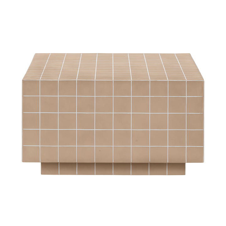 Mixie 39" Taupe Tile Indoor/Outdoor Coffee Table