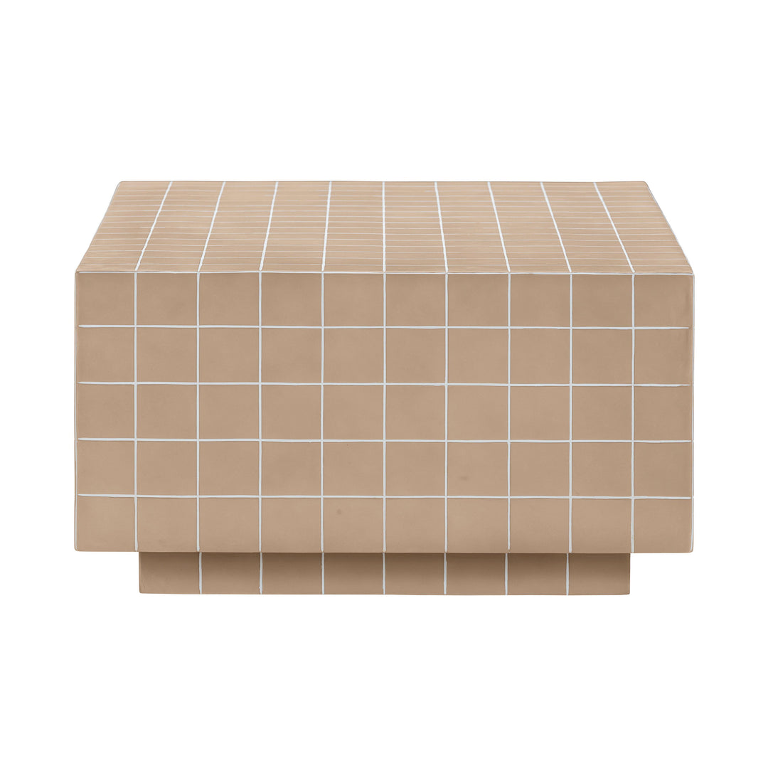 Mixie 39" Taupe Tile Indoor/Outdoor Coffee Table